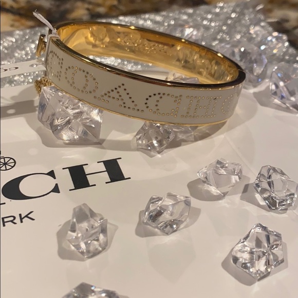 Never Used Coach Gold Bangle - Picture 2 of 7